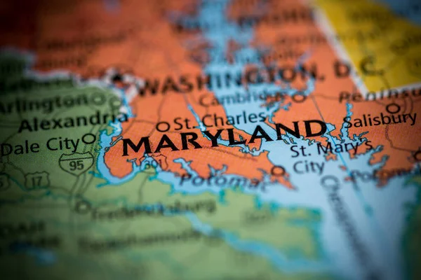 Maryland Usa Map — Fotografia de Stock