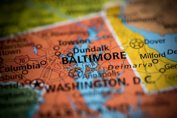 Het Baltimore Maryland Usa Interactieve Kaart — Stockfoto