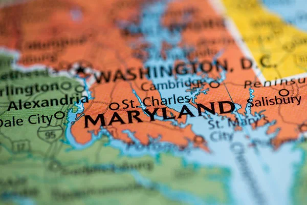 Charles Maryland Usa Map — Fotografia de Stock