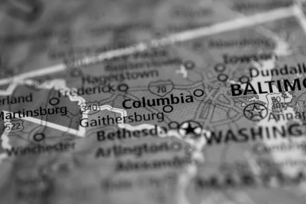 Columbia Maryland Usa Map — Fotografia de Stock