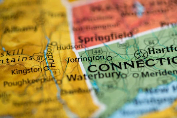 Torrington Connecticut Eua Mapa — Fotografia de Stock