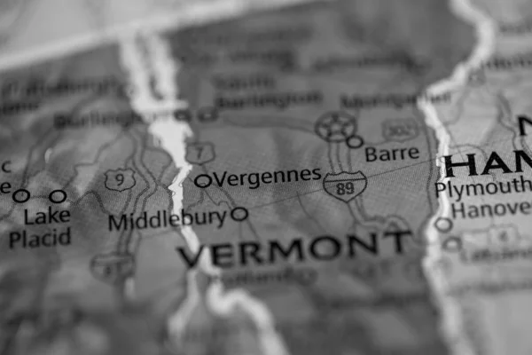 Vergennes Vermont Usa Mapa —  Fotos de Stock