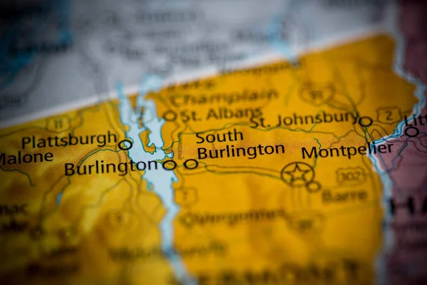 South Burlington Vermont Eua Mapa — Fotografia de Stock