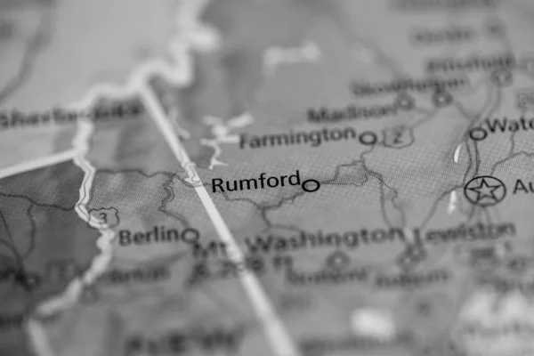 Rumford Nel Maine Stati Uniti Sulla Mappa — Foto Stock