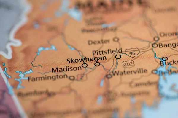 Skowhegan Maine Usa Mapa —  Fotos de Stock