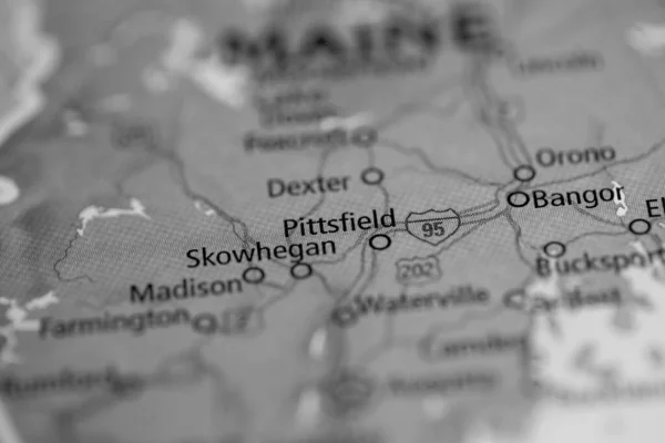 Pittsfield Maine Usa Map — Stock Photo, Image