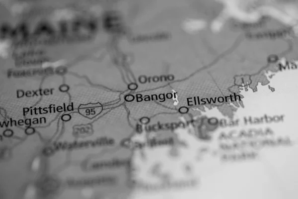 Bangor Maine Usa Map — Stock Photo, Image