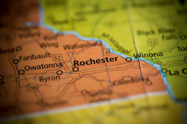 Rochester Minnesota Usa Map — Stock fotografie