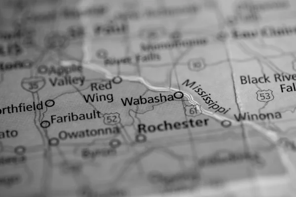 Wabasha Minnesota Usa Map — Photo