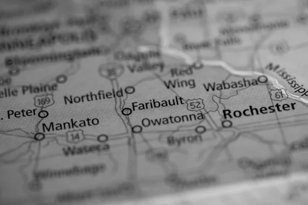 Faribault Minnesota Usa Map — Stock fotografie