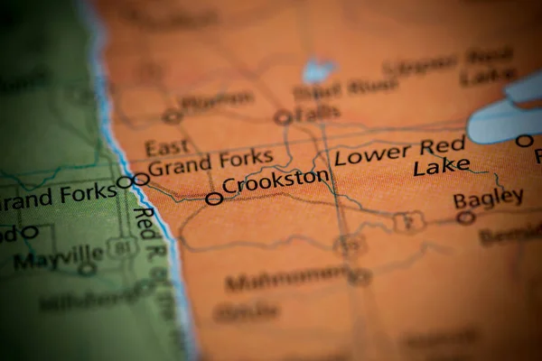 Crookston Minnesota Usa Map — Fotografia de Stock
