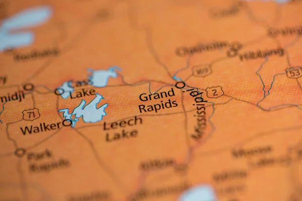 Grand Rapids Minnesota Usa Map — Stok fotoğraf
