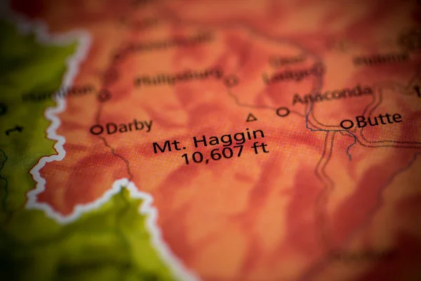 Haggin Montana Usa Map — Stock fotografie