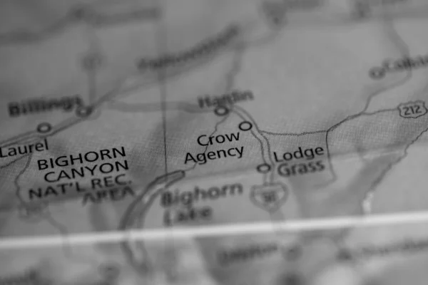 Agencia Crow Montana Usa Mapa —  Fotos de Stock