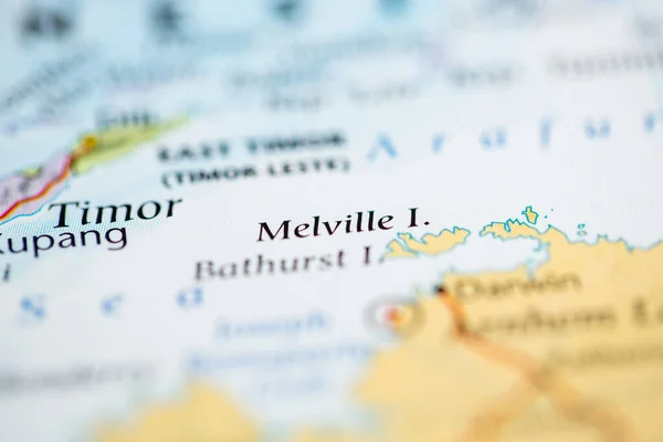 Ilha Melville Austrália Mapa — Fotografia de Stock