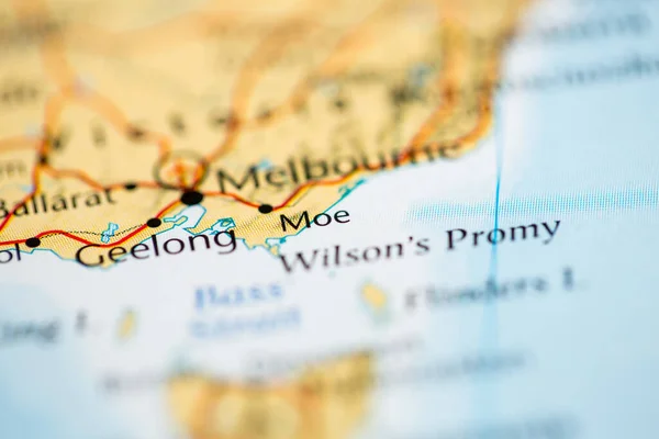 Moe Australia Map — Stock Photo, Image