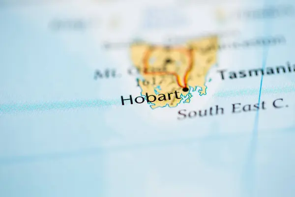 Хобарт Австралия Карте — стоковое фото