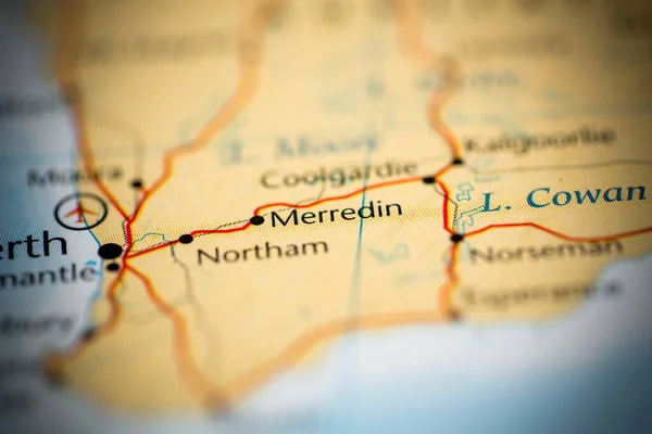 Merredin Australia Map — Stock Photo, Image