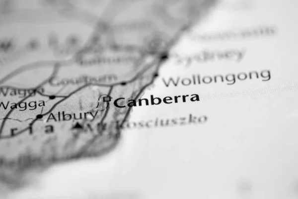 Canberra Austrália Mapa — Fotografia de Stock