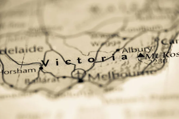 Вікторія Австралія Карті — стокове фото