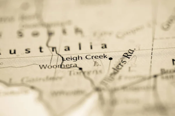 Leigh Creek Australia Sulla Mappa — Foto Stock