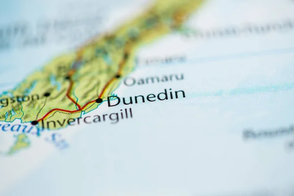 Данідін Нова Зеландія Карті — стокове фото