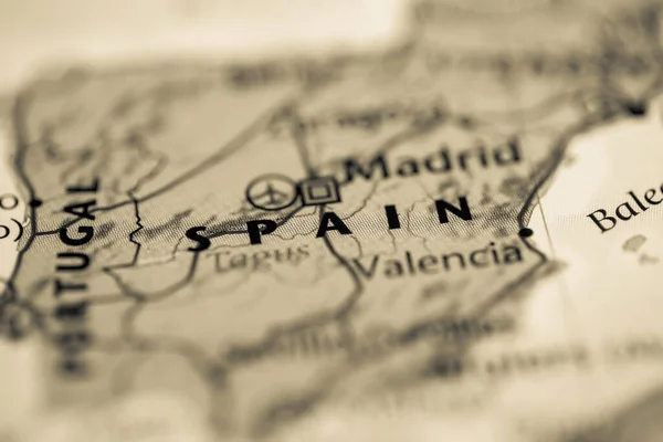 Hiszpania Mapie — Zdjęcie stockowe