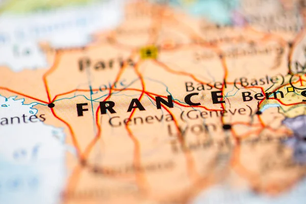 França Mapa — Fotografia de Stock
