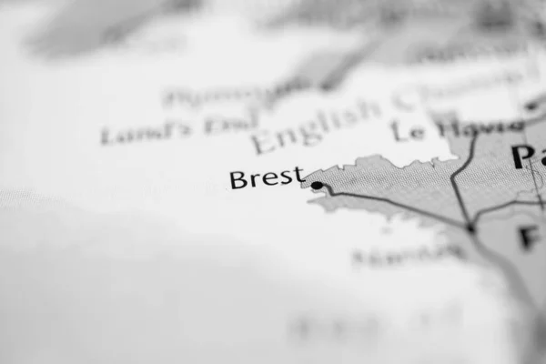 Brest França Mapa — Fotografia de Stock