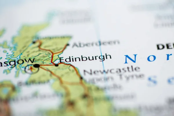Edimburgo Regno Unito Sulla Mappa — Foto Stock