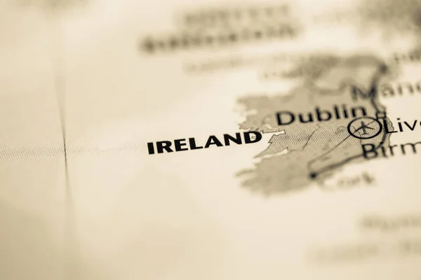 Írország Interaktív Térképen — Stock Fotó