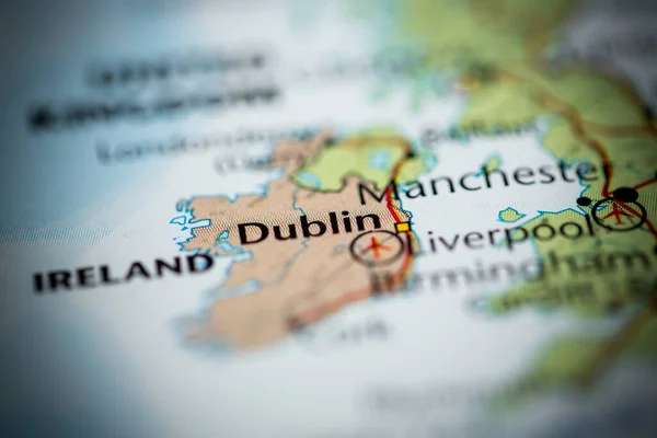 ダブリン 地図上のアイルランド — ストック写真