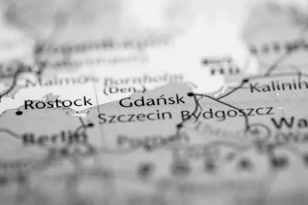 Gdansk Poland Map — Stock Photo, Image