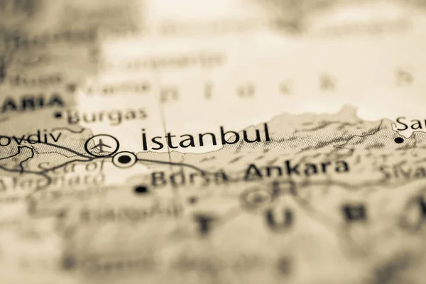 Istanbul Turecko Mapě — Stock fotografie