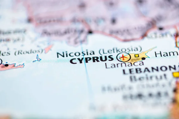 Chipre Mapa — Fotografia de Stock
