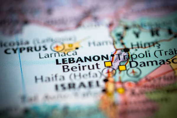 Líbano Mapa — Fotografia de Stock