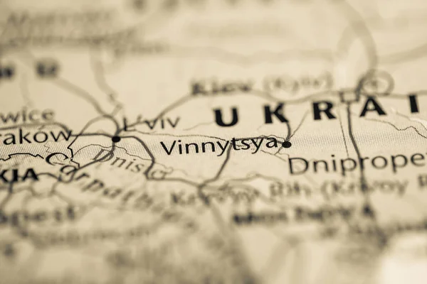 Vynnytsya Ucrânia Mapa — Fotografia de Stock