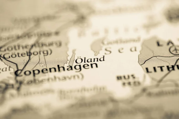 オランド スウェーデン地図上で — ストック写真