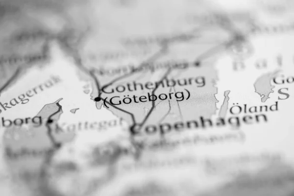 Goteborg Svezia Sulla Mappa — Foto Stock