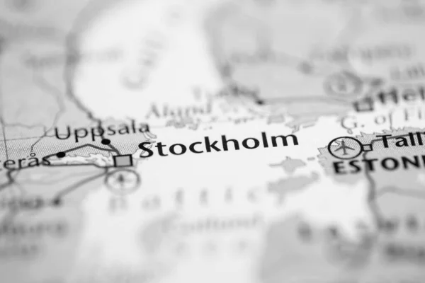 Stockholm Švédsko Mapě — Stock fotografie