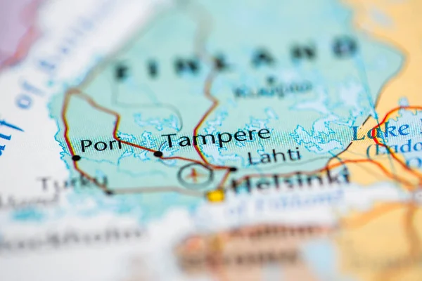 Tammerfors Finland Kartan — Stockfoto