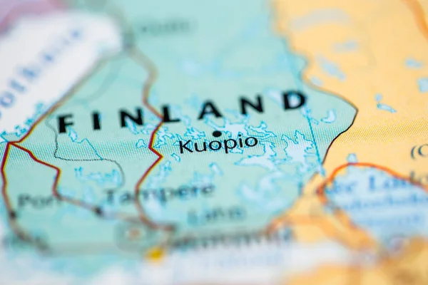 Det Kuopio Finland Kartan — Stockfoto