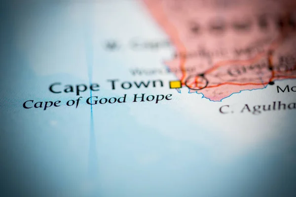 Ακρωτήρι Της Καλής Ελπίδας Νότια Αφρική Στο Χάρτη — Φωτογραφία Αρχείου