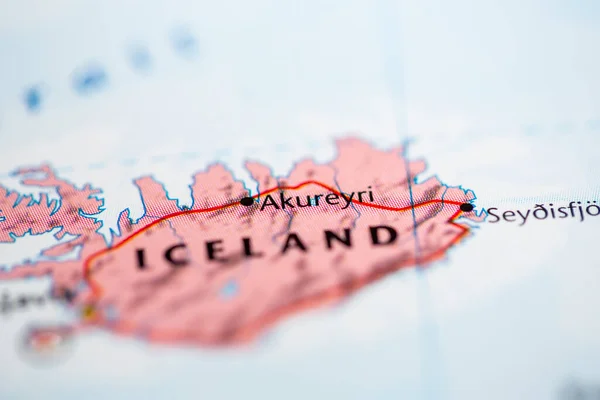 Akureyri Islande Sur Carte — Photo