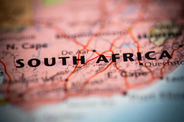 Sudafrica Sulla Mappa — Foto Stock