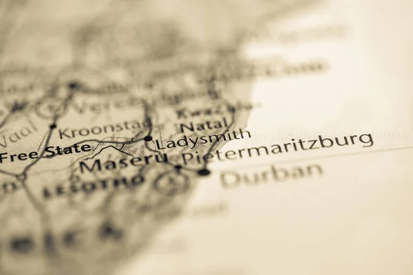 Λαίδη Σμιθ Νότια Αφρική Στο Χάρτη — Φωτογραφία Αρχείου