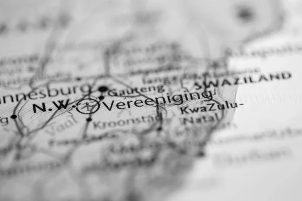 Βερινιγκ Νότια Αφρική Στο Χάρτη — Φωτογραφία Αρχείου
