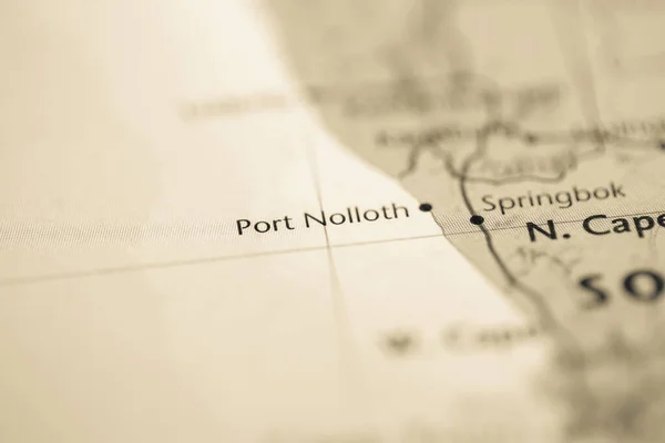 Πορτ Νόλλοθ Νότια Αφρική Στο Χάρτη — Φωτογραφία Αρχείου