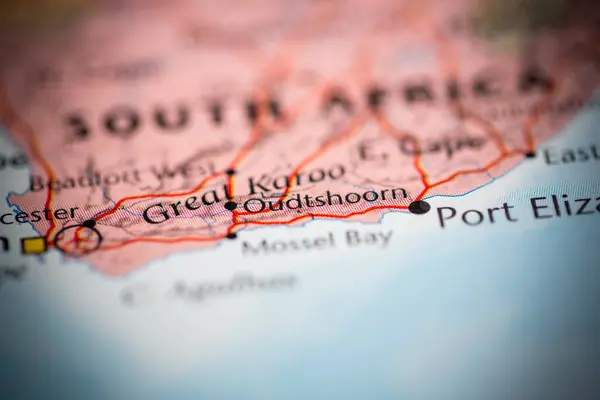 Ουντσουόρν Νότια Αφρική Στο Χάρτη — Φωτογραφία Αρχείου