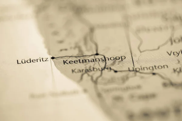 Κίτμανσουπ Ναμίμπια Στο Χάρτη — Φωτογραφία Αρχείου